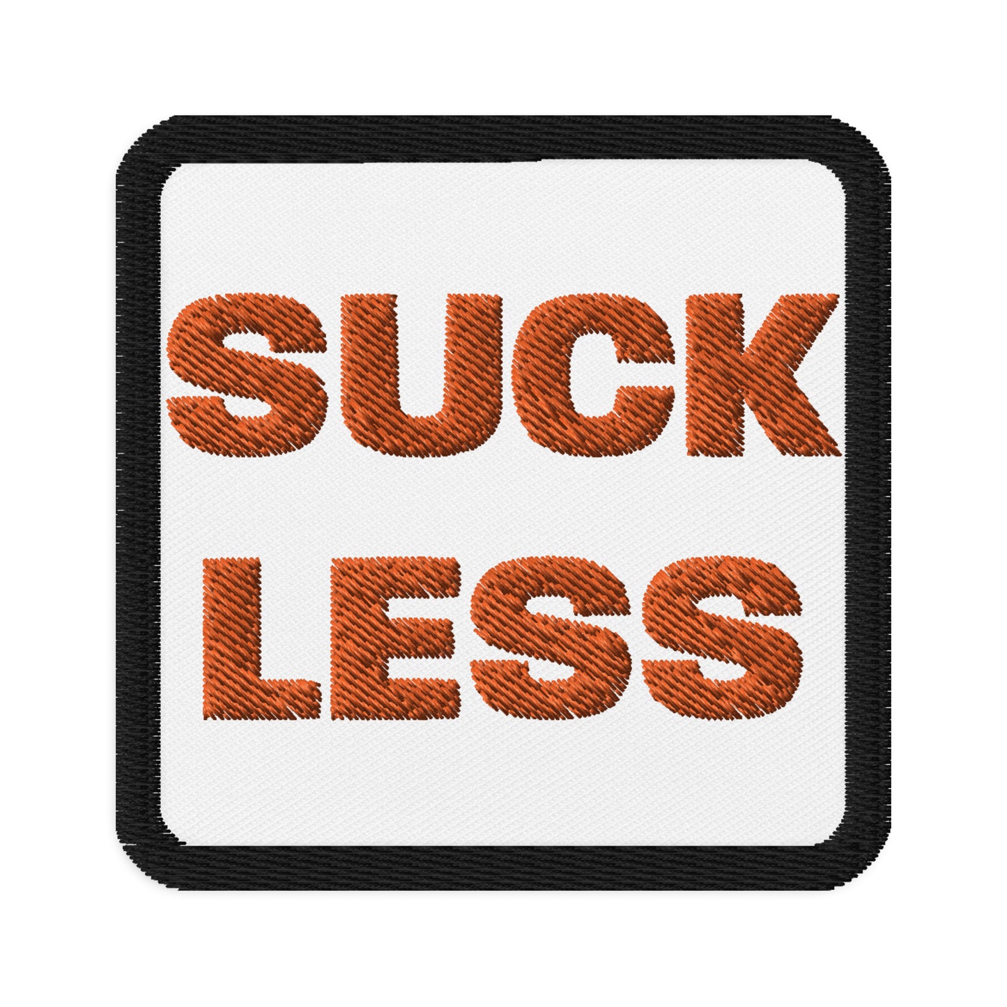 Suck-Less Embroidered Patches