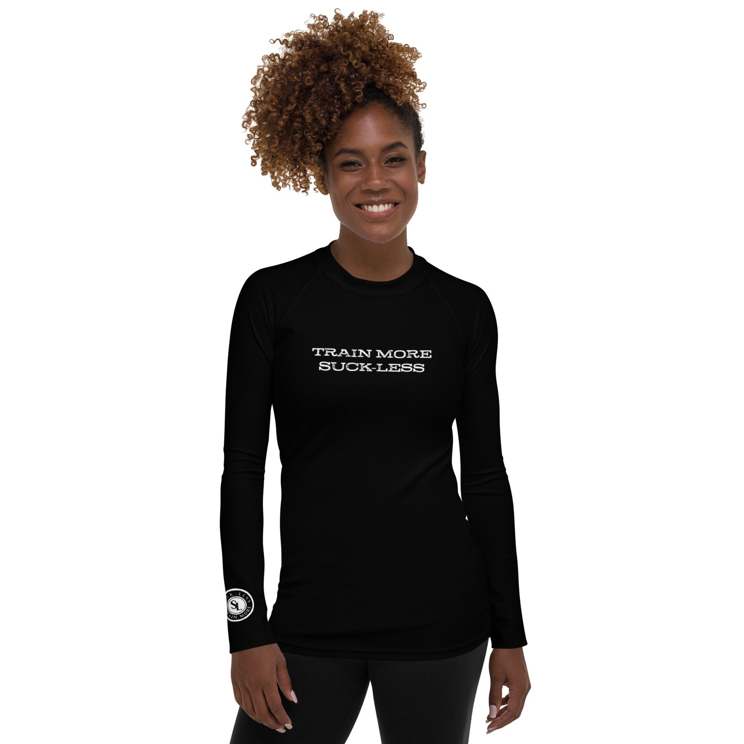 Train More Suck-Less - Women's Rash Guard - Black