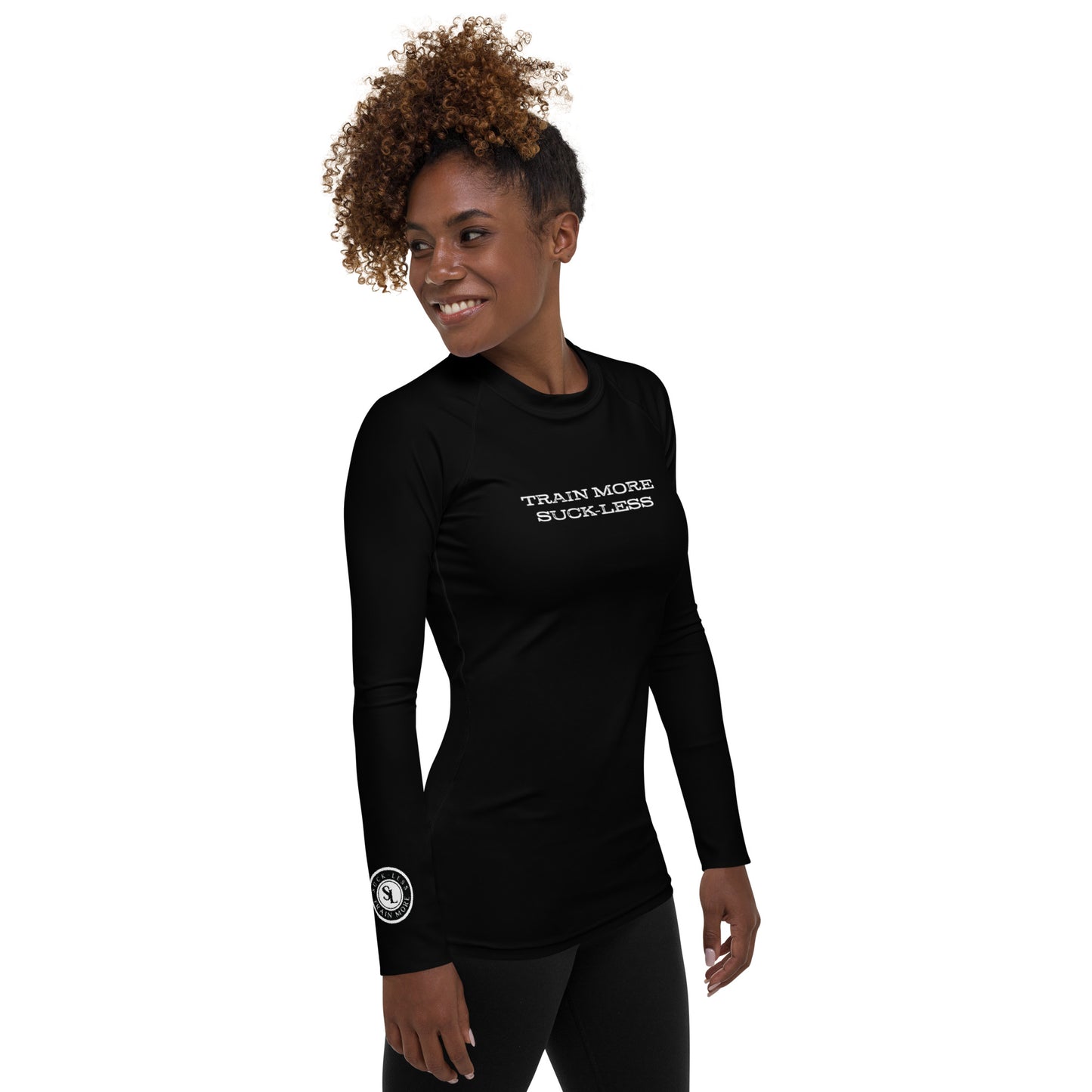 Train More Suck-Less - Women's Rash Guard - Black